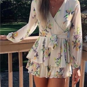 Altar'd State Cream Floral Blouse